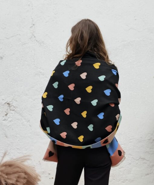 Bufanda Corazones reversible