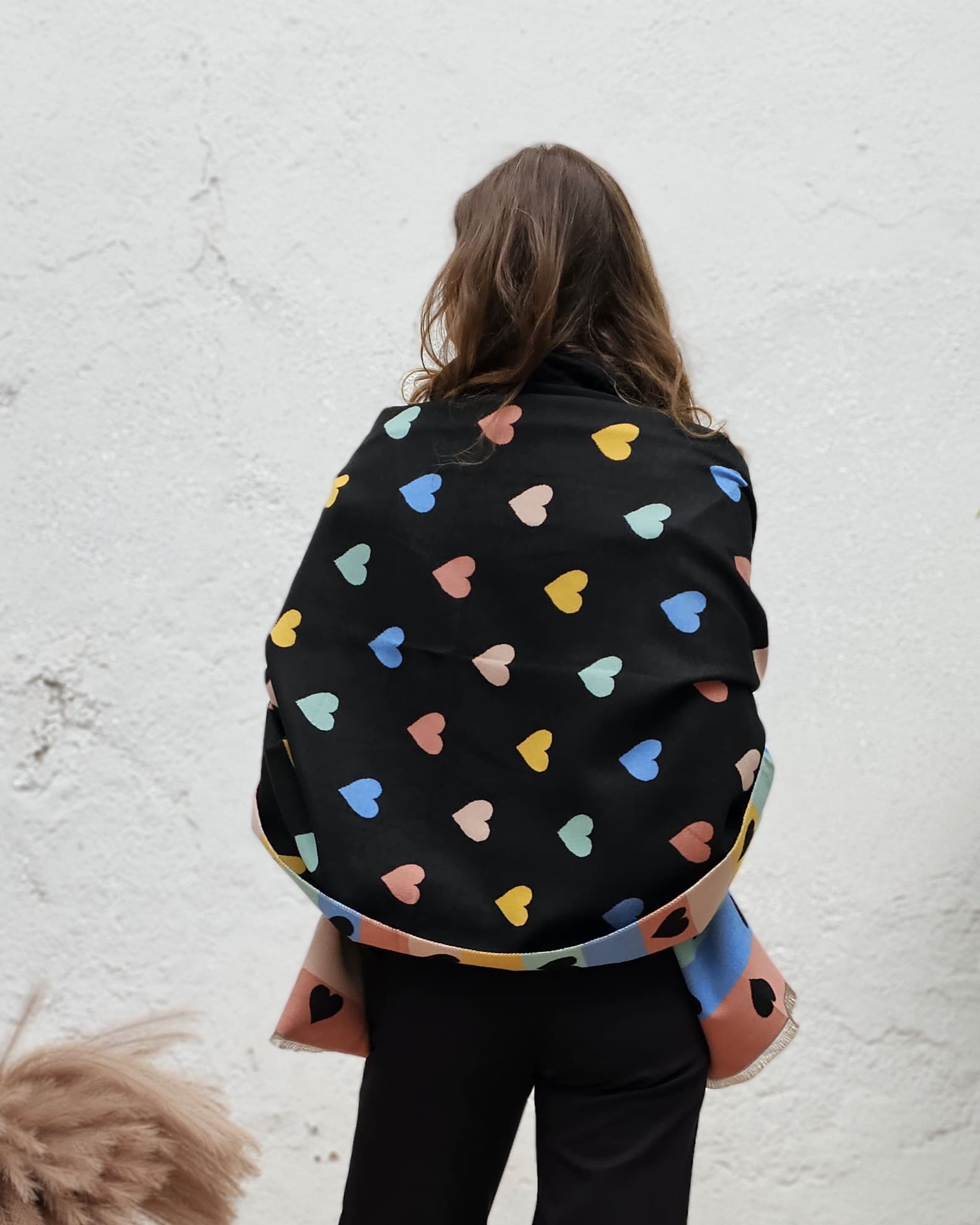 Bufanda Corazones reversible