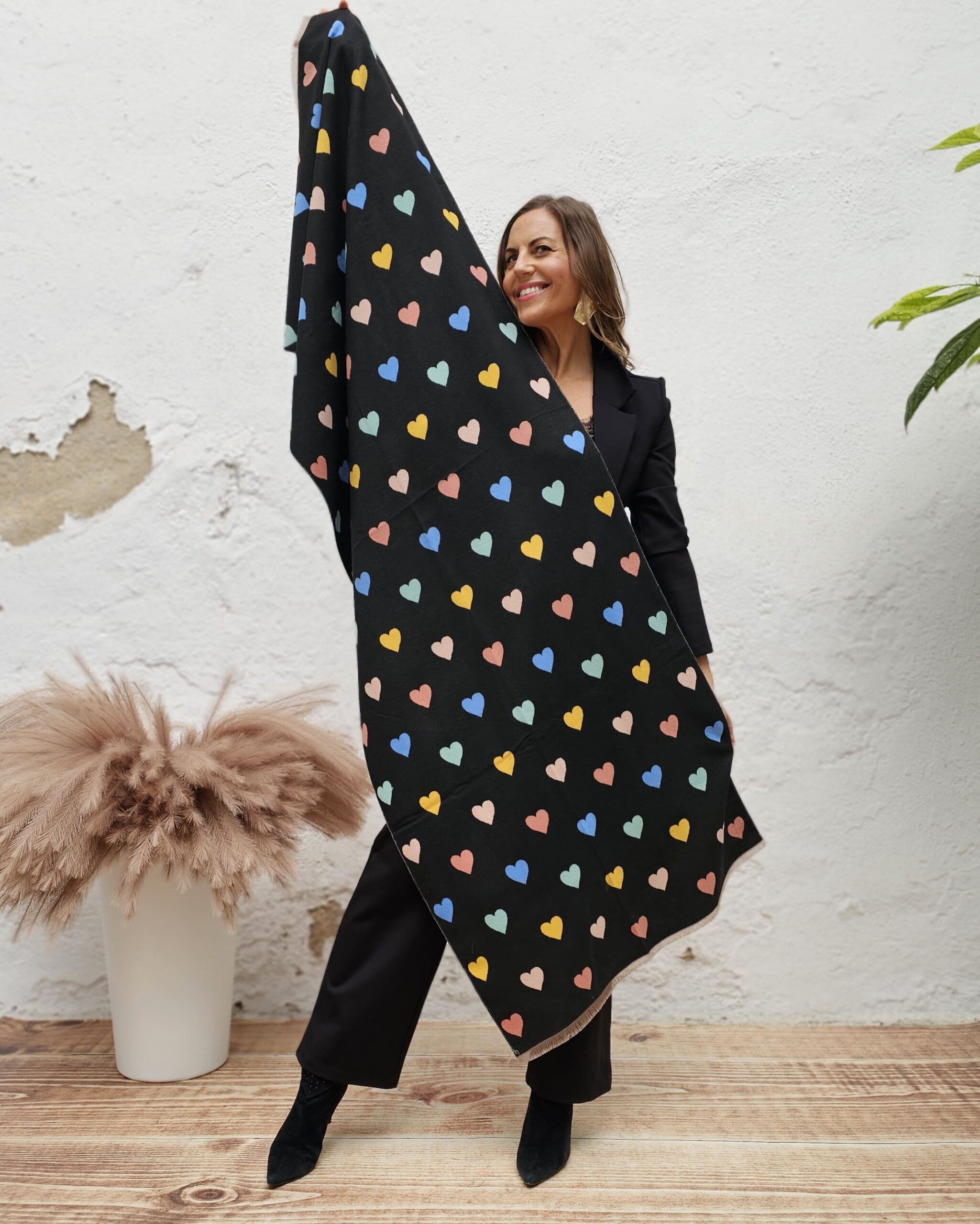 Bufanda Corazones reversible - Imagen 3