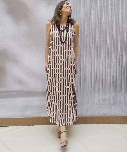 Alternative view of Vestido licra fría Valeria peces