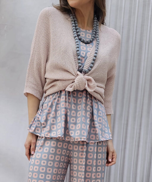 Collar Valeria gris seda