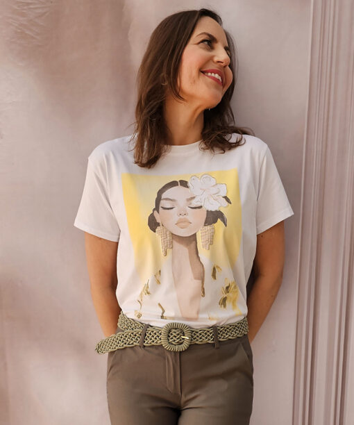 Alternative view of Camiseta Lady Amarillo