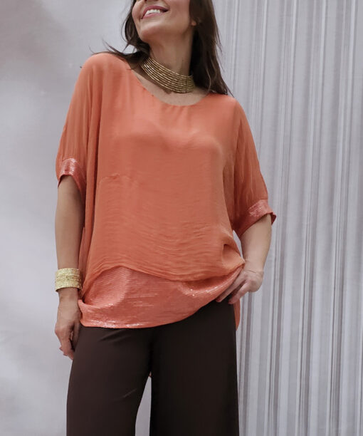 Alternative view of Blusa Seda Trafalgar Teja