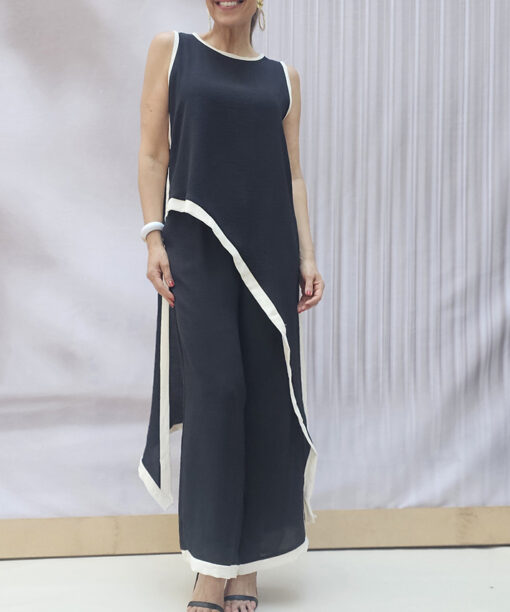 Conjunto Pantalón asimétrico Nuit Negro