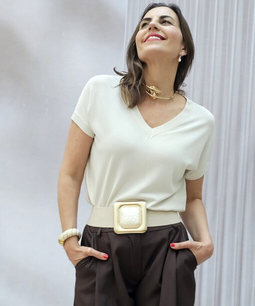 Alternative view of Camiseta Punto Beige