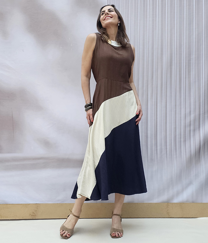 Vestido Tricolor Cake