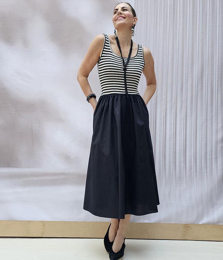 Vestido Bicolor Combi Fuenterrabía - Imagen 8