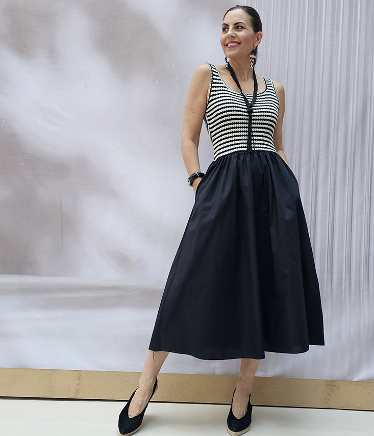 Vestido Bicolor Combi Fuenterrabía - Imagen 7