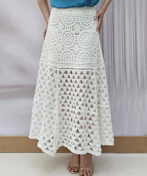 Alternative view of Falda Crochet Blanca Ibiza