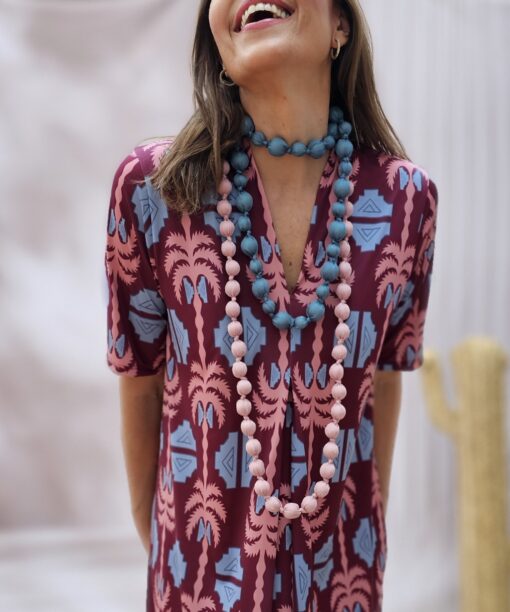 Alternative view of Collar Valeria Rosa Seda