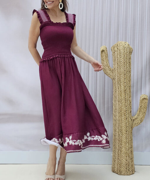 Alternative view of Vestido Fruncido Bordado