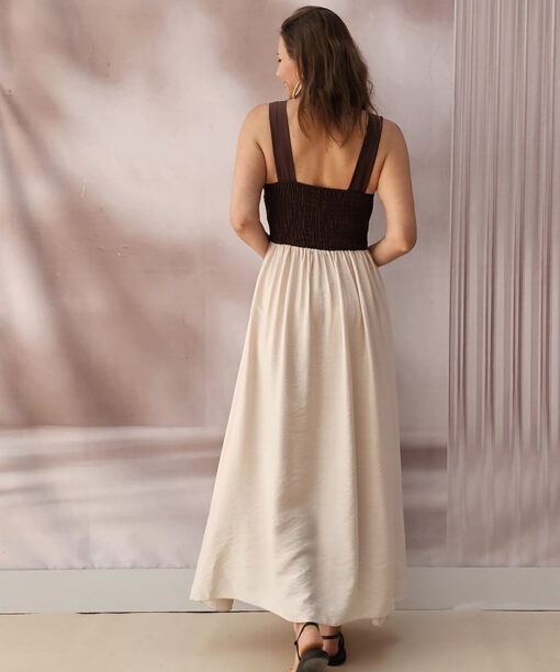Vestido Bicolor Largo Desmayo - Imagen 6