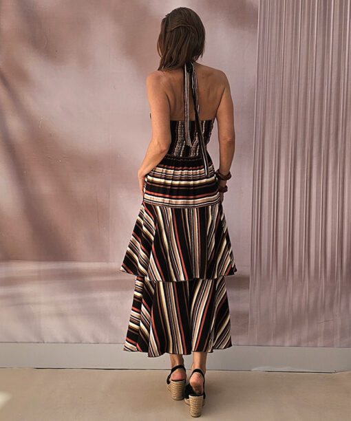 Vestido Halter Volantes Desmayo - Imagen 5