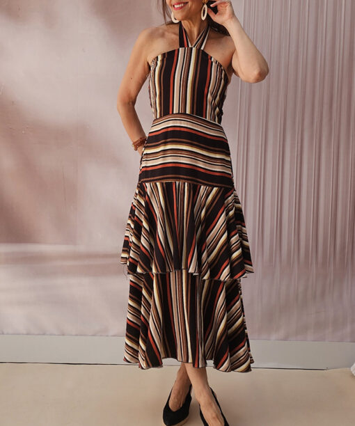 Vestido Halter Volantes Desmayo - Imagen 6