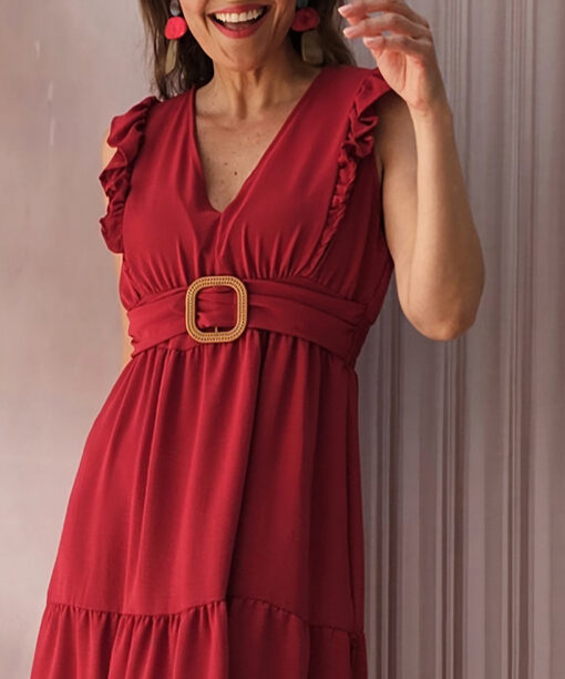 Vestido Cereza Hebilla Desmayo - Imagen 5