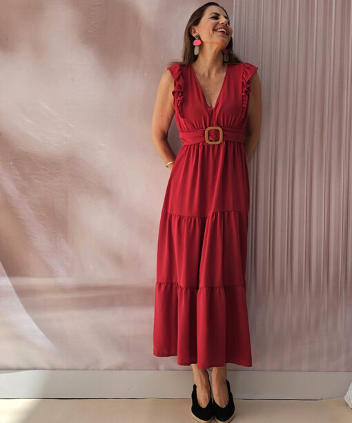 Vestido Cereza Hebilla Desmayo - Imagen 3