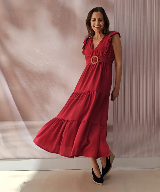 Vestido Cereza Hebilla Desmayo - Imagen 4