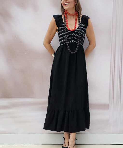 Collar Valeria rojo seda - Imagen 6