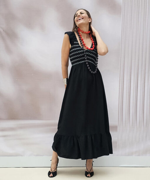 Collar Valeria rojo seda - Imagen 4