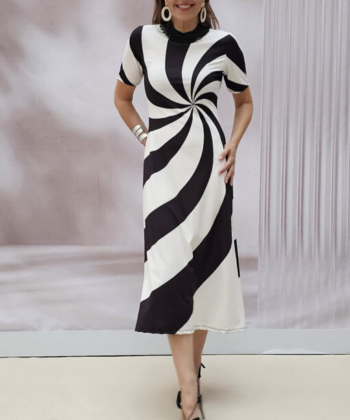 Vestido Bicolor Licra Fría Carmen - Imagen 4