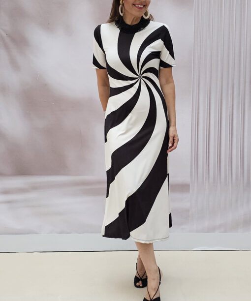 Vestido Bicolor Licra Fría Carmen - Imagen 3