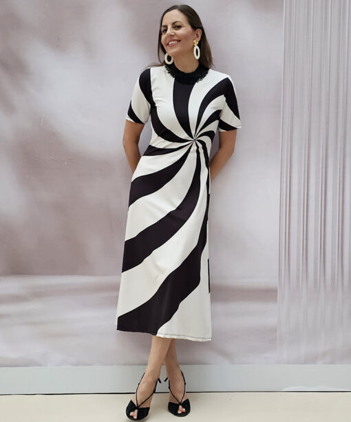 Vestido Bicolor Licra Fría Carmen