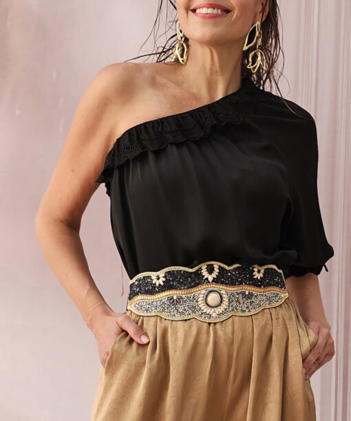 Blusa Celine Negro