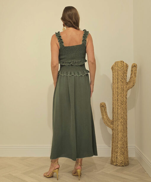 Vestido Largo Fruncido - Imagen 4