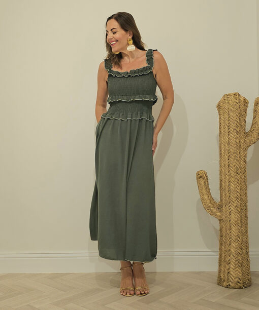 Vestido Largo Fruncido - Imagen 2