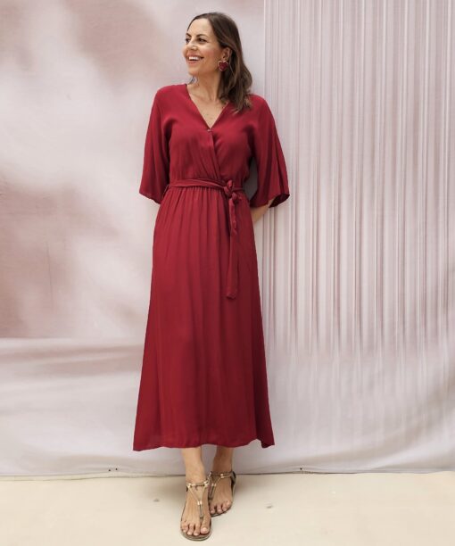 Vestido cruzado botones - Imagen 3