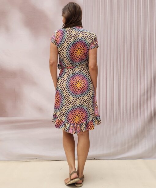 Vestido estampado volantes - Imagen 4