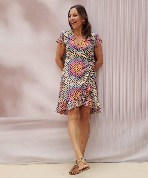 Vestido estampado volantes - Imagen 3