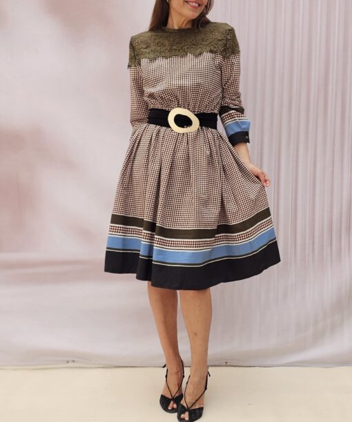 Vestido estampado retro