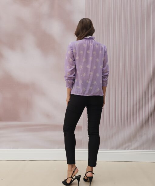 Blusa fruncida estampada - Imagen 3