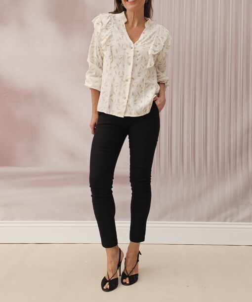 Camisa volantes hojitas - Imagen 3