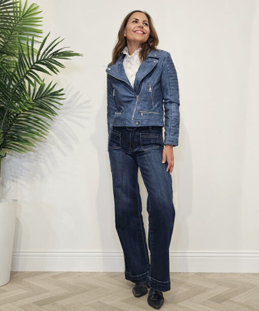 Biker azul denim September - Imagen 3