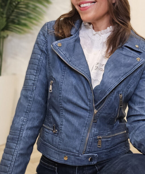Biker azul denim September - Imagen 4