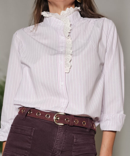 Camisa rayas y puntilla Rioja - Imagen 7