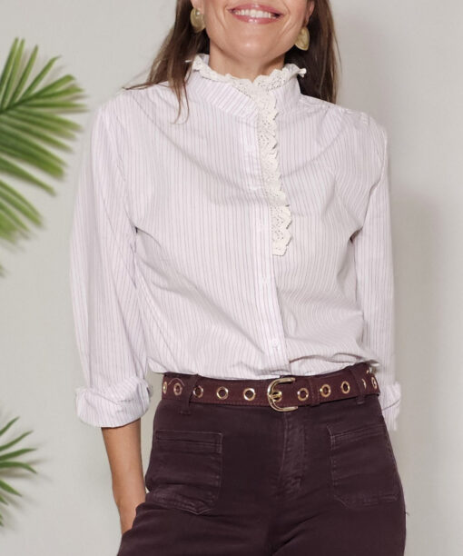 Camisa rayas y puntilla Rioja - Imagen 6
