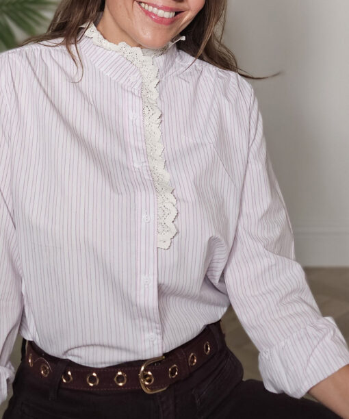 Camisa rayas y puntilla Rioja - Imagen 4