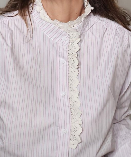 Camisa rayas y puntilla Rioja - Imagen 3