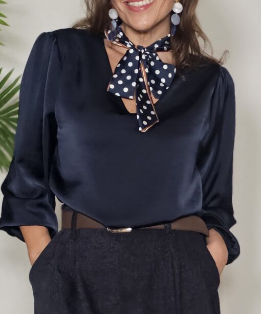 Blusa Raso lazada topos - Imagen 3