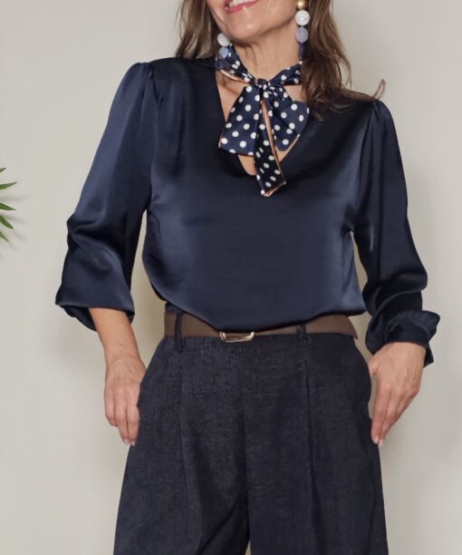 Alternative view of Blusa Raso lazada topos