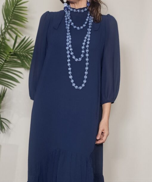 Alternative view of Collar Valeria Azul Celeste