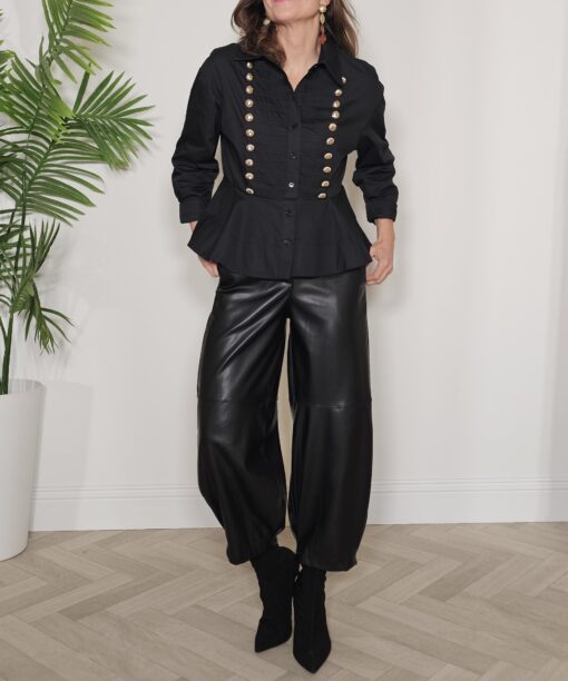 Camisa militar peplum Victoria - Imagen 3