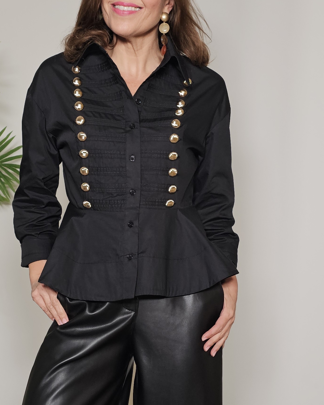 Camisa militar peplum Victoria - Imagen 2