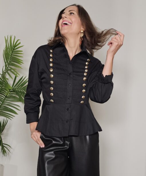 Camisa militar peplum Victoria