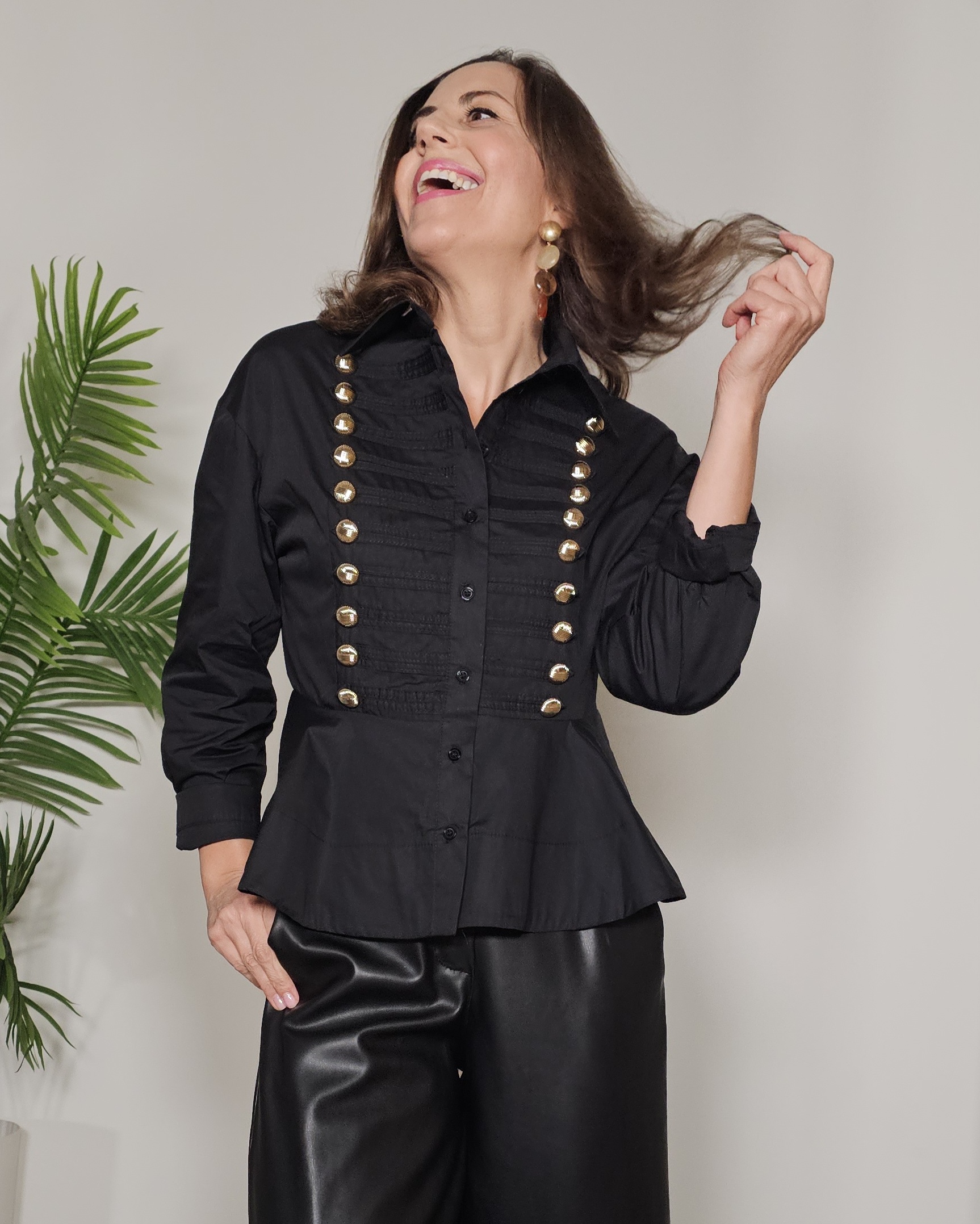 Camisa militar peplum Victoria