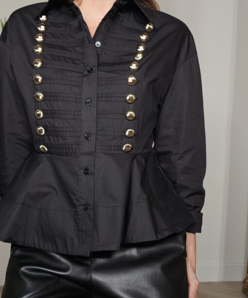 Camisa militar peplum Victoria - Imagen 5