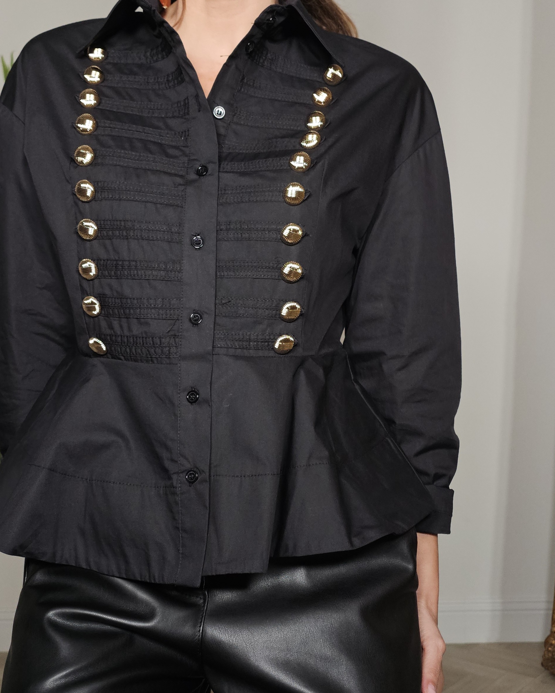 Camisa militar peplum Victoria - Imagen 5